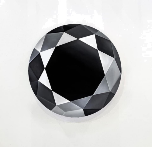 1.7 carat Fancy Black-VVS2 Excellent cut Natūralus Round Deimantas (1)