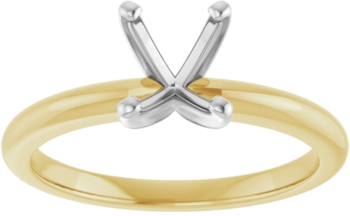 Sužadėtuvių Žiedas „Solitaire“ 585 Baltojo Ir Geltonojo Aukso Oval 8mm x 6mm (3)