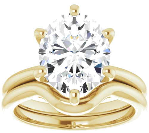 Sužadėtuvių Žiedas „Solitaire“ 585 Geltonojo Aukso Oval 11mm x 9mm (8)