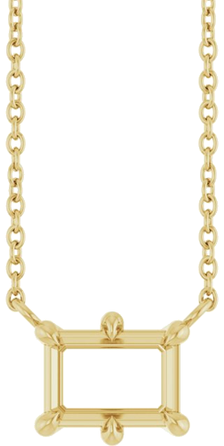 Pakabukas „Emerald 6-Prong“ 585 Geltonojo Aukso Emerald 7mm x 5mm (1)