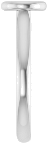 Sužadėtuvių Žiedas „Bezel-Set Solitaire“ 585 Baltojo Aukso Round 5.8mm (4)