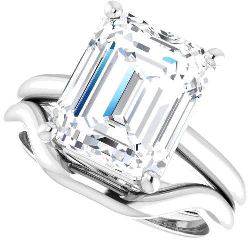 Sužadėtuvių Žiedas 925 Sidabro Emerald 11mm x 9mm (10)