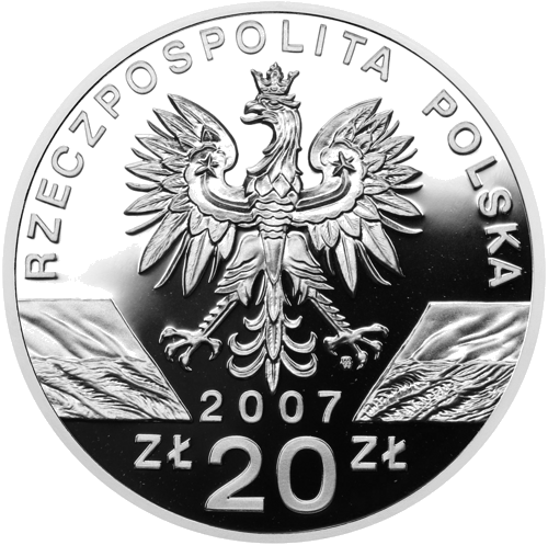 20 Zloty Gray Seal 2007 Poland Silver Coin (2)