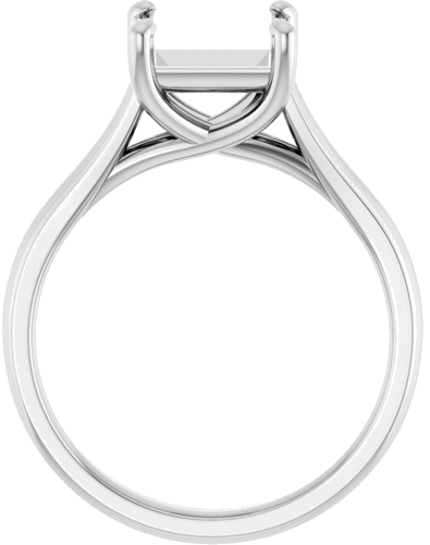 Sužadėtuvių Žiedas „Solitaire“ 585 Baltojo Aukso Square 7mm (2)