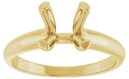 14K Yellow 8.2 mm Round Solitaire Engagement Ring Mounting (3)