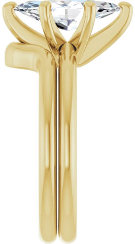 Sužadėtuvių Žiedas „Solitaire“ 585 Geltonojo Aukso Marquise 12mm x 6mm (9)