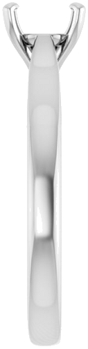 Platinum 6.5 mm Round Engagement Ring Mounting (4)