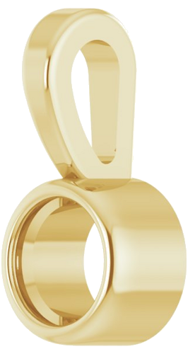 14K Yellow 2.5 mm Round Bezel-Set Solitaire Pendant Mounting (2)