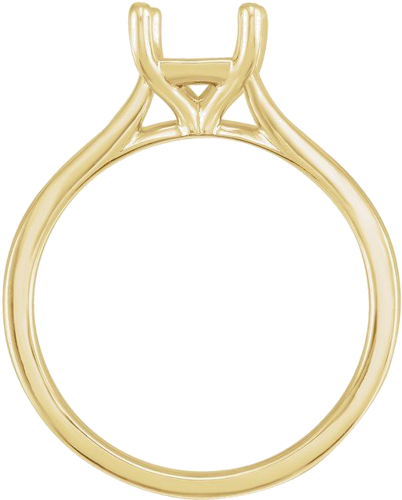 Sužadėtuvių Žiedas „Solitaire“ 585 Geltonojo Aukso Emerald 7mm x 5mm (2)