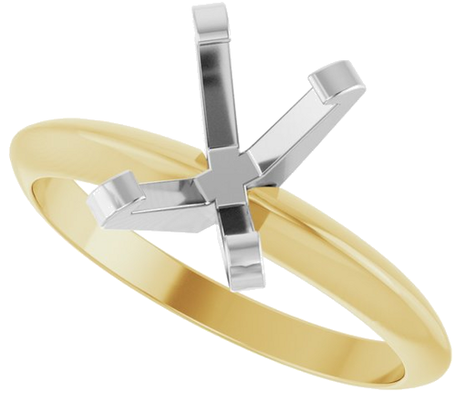 Sužadėtuvių Žiedas „Solitaire“ 585 Baltojo Ir Geltonojo Aukso Emerald 7mm x 5mm (5)