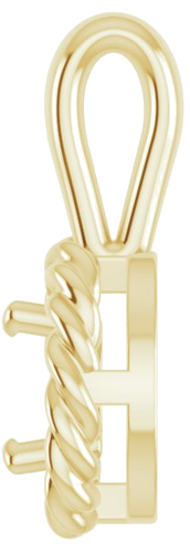 14K Yellow  4.8 mm Round Pendant Mounting (3)
