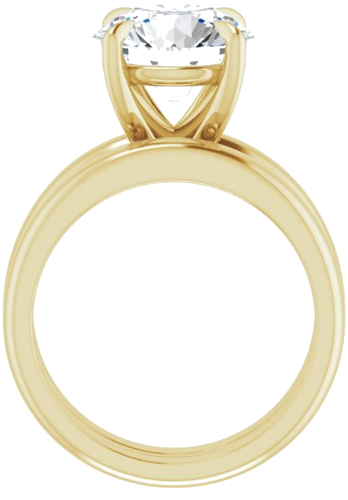 Sužadėtuvių Žiedas „Solitaire“ 585 Geltonojo Aukso Round 10mm (7)