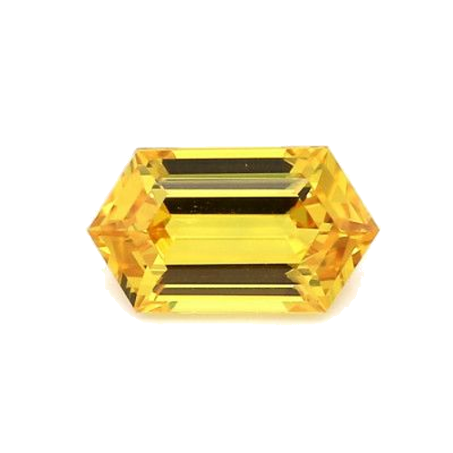 2.3 carat YELLOW STEP cut Hexagonal Safyras (1)