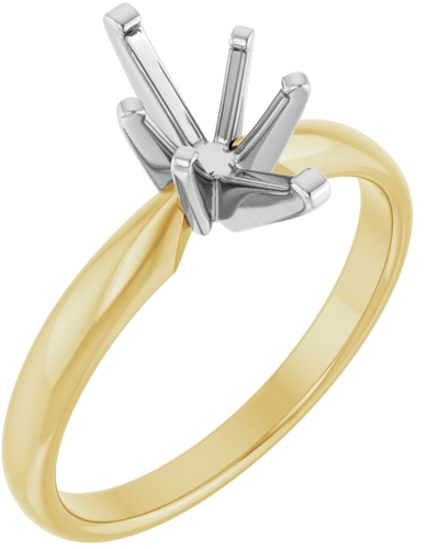 14K Yellow White 9.5x5 mm Marquise Solitaire Engagement Ring Mounting (1)