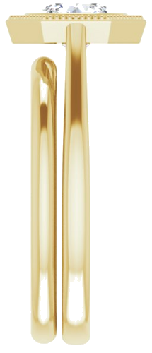 Sužadėtuvių Žiedas „Solitaire“ 585 Geltonojo Aukso Round 6.5mm (9)