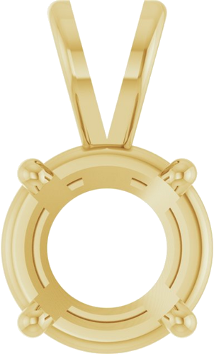Pakabukas „Round 4-Prong Basket“ 18k yellow gold Round 7.5mm (1)