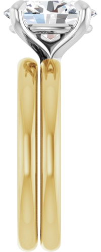 14K Yellow White 10 x 8 mm Oval Engagement Ring Mounting (9)