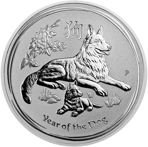 1/2 oz Šuns metai 2018 (Lunar II) Australija sidabrinė moneta (1)