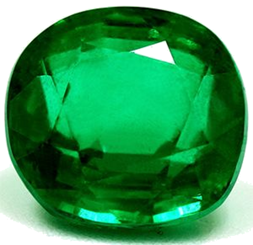 3.84 carat GREEN Cushion Smaragdas (1)