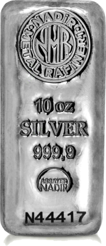 10 oz sudraba stienis .999 Nadir Metal Rafineri (1)
