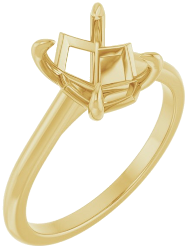 Sužadėtuvių Žiedas „Solitaire“ 585 Geltonojo Aukso Oval 10mm x 8mm (1)