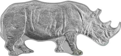 2022 Черният носорог - сребърна монета с номинал 1 унция в кутия (2)