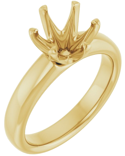 Sužadėtuvių Žiedas „Solitaire“ 750 Geltonojo Aukso Round 8.2mm (1)