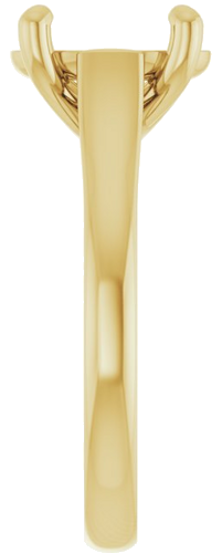 14K Yellow 10x8 mm Oval Solitaire Engagement Ring Mounting (4)