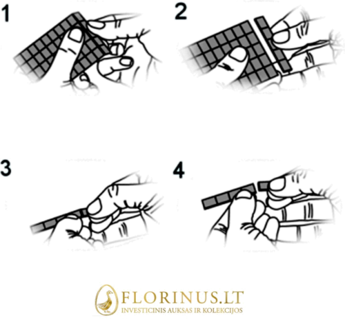 20 x 1 гр. Инвестиционные золотые слитки Valcambi CombiBar™ (5)