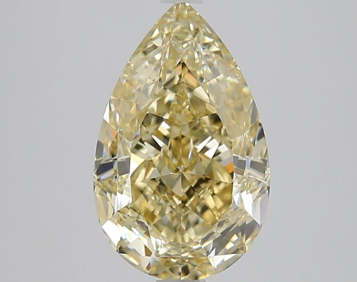 3.11 carat Fancy Yellow-VVS1 Natūralus Pear Deimantas (1)