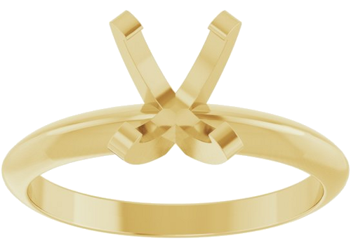 14K Yellow 7.7x5.7 mm Oval Solitaire Engagement Ring Mounting (3)