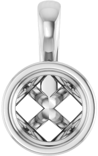 14K White 6.5 mm Round Pendant Mounting (1)