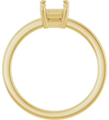 14K Yellow 7x5 mm Emerald Solitaire Engagement Ring Mounting (2)