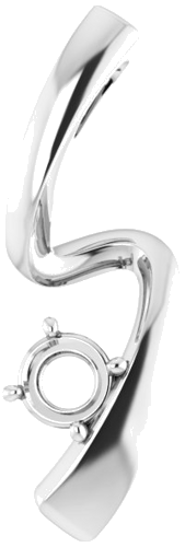 14K White  4.1 mm Round Pendant Mounting (1)