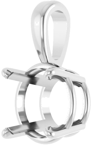 Pakabukas „Solitaire“ 925 Sidabro Round 9mm (2)