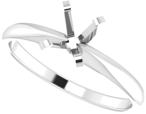 Sužadėtuvių Žiedas „Solitaire“ 585 Baltojo Aukso Emerald 6mm x 4mm (5)