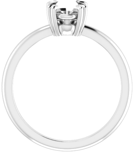 Sužadėtuvių Žiedas „Solitaire“ 585 Baltojo Aukso Oval 8mm x 6mm (2)