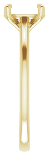 14K Yellow  8x6 mm Oval Solitaire Engagement Ring Mounting (4)