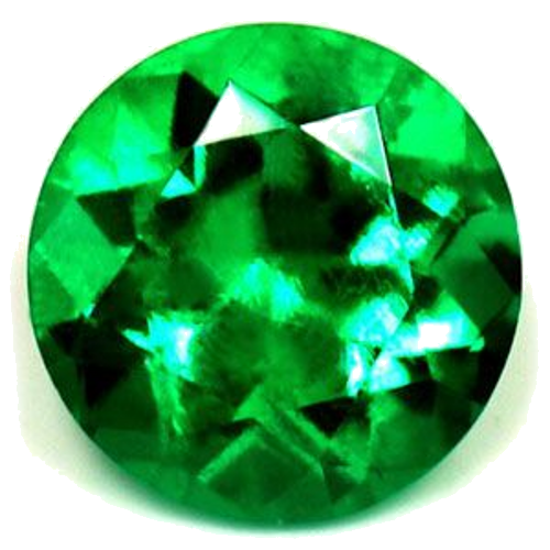 0.76 carat GREEN Round Smaragdas (1)