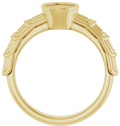 Sužadėtuvių Žiedas „Solitaire“ 585 Geltonojo Aukso Round 6.5mm (2)