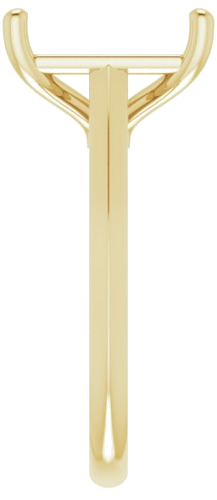 14K Yellow 11x9 mm Emerald Solitaire Engagement Ring Mounting (4)