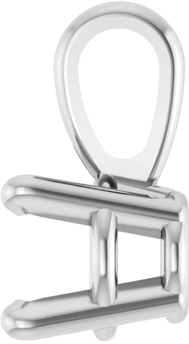 Sterling Silver 4 mm Round 4-Prong Pendant Mounting (3)