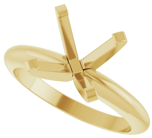 Sužadėtuvių Žiedas „Solitaire“ 585 Geltonojo Aukso Round 9mm (5)