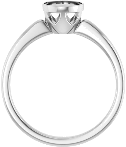 14K White 6.5 mm Round Engagement Ring Mounting (2)