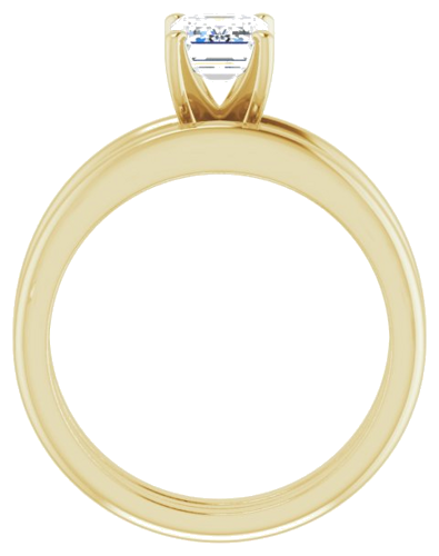 14K Yellow  7x5 mm Emerald Solitaire Engagement Ring Mounting (7)