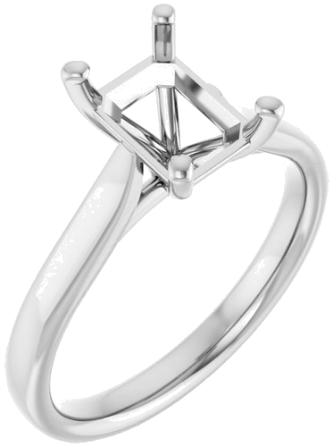 Sužadėtuvių Žiedas „Solitaire“ 585 Baltojo Aukso Emerald 8mm x 6mm (1)