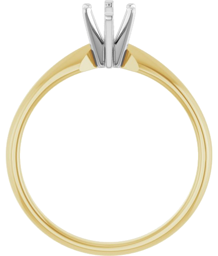 14K Yellow White 8x4.5 mm Marquise Solitaire Engagement Ring Mounting (2)