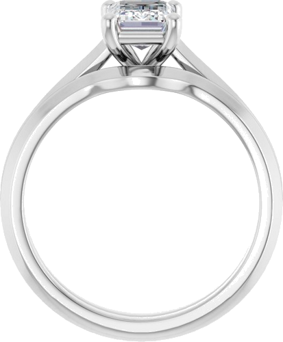 14K White 7x5 mm Emerald Solitaire Engagement Ring Mounting (7)