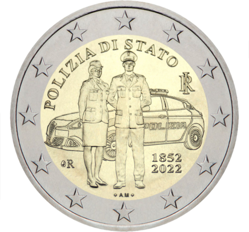 2022 Italian National Police 2 euro coin (1)