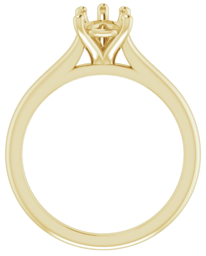 14K Yellow 9x6 mm Pear Solitaire Engagement Ring Mounting (2)